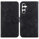 For Samsung Galaxy S24 5G Lily Embossed Leather Phone Case(Black) - 1