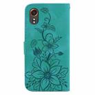 For Samsung Galaxy Xcover7 Lily Embossed Leather Phone Case(Green) - 3