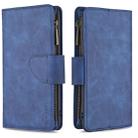 For Samsung Galaxy A10 / M10 Skin Feel Detachable Magnetic Zipper Horizontal Flip PU Leather Case with Multi-Card Slots & Holder & Wallet & Photo Frame & Lanyard(Blue) - 1