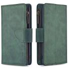 For Samsung Galaxy A51 Skin Feel Detachable Magnetic Zipper Horizontal Flip PU Leather Case with Multi-Card Slots & Holder & Wallet & Photo Frame & Lanyard(Green) - 1