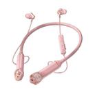 K1692 Meow Planet Neck-mounted Noise Reduction Sports Bluetooth Earphones(Pink) - 1