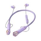 K1692 Meow Planet Neck-mounted Noise Reduction Sports Bluetooth Earphones(Purple) - 1