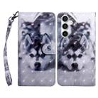 For Samsung Galaxy S23 FE 5G 3D Painted Leather Phone Case(Husky) - 1