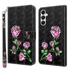 For Samsung Galaxy A05s 3D Painted Leather Phone Case(Rose) - 1