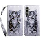 For Samsung Galaxy S24+ 5G 3D Painted Leather Phone Case(Smile Cat) - 1