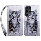 For Samsung Galaxy S24 Ultra 5G 3D Painted Leather Phone Case(Smile Cat) - 1