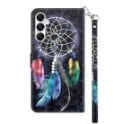 For Samsung Galaxy A35 5G 3D Painted Leather Phone Case(Colorful Dreamcatcher) - 3