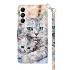 For Samsung Galaxy A35 5G 3D Painted Leather Phone Case(Two Loving Cats) - 3