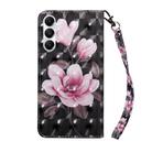 For Samsung Galaxy A35 5G 3D Painted Leather Phone Case(Pink Flower) - 3