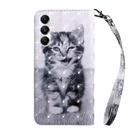 For Samsung Galaxy A35 5G 3D Painted Leather Phone Case(Smile Cat) - 3