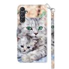 For Samsung Galaxy A55 5G 3D Painted Leather Phone Case(Two Loving Cats) - 3