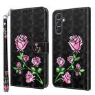 For Samsung Galaxy A55 5G 3D Painted Leather Phone Case(Rose) - 1