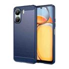 For Xiaomi Redmi 13C 5G Brushed Texture Carbon Fiber TPU Phone Case(Blue) - 1