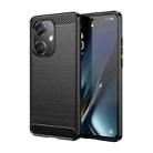 For OPPO K11 5G Brushed Texture Carbon Fiber TPU Phone Case(Black) - 1