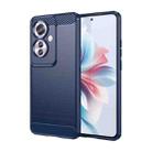 For OPPO F25 Pro 5G Carbon Fiber Brushed Texture TPU Phone Case(Blue) - 1