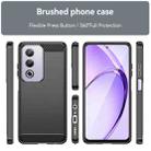 For OPPO A3 Pro India Brushed Texture Carbon Fiber TPU Phone Case(Black) - 2