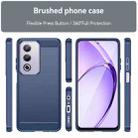 For OPPO A3 Energy Brushed Texture Carbon Fiber TPU Phone Case(Blue) - 2