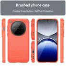 For OPPO Find X8 Carbon Fiber Brushed Texture TPU Phone Case(Red) - 2