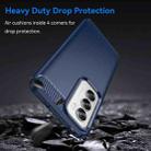 For OPPO Reno12 Pro Global Carbon Fiber Brushed Texture TPU Phone Case(Blue) - 3