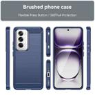 For OPPO Reno12 Global Carbon Fiber Brushed Texture TPU Phone Case(Blue) - 2