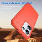 For OPPO Reno13 Global Carbon Fiber Brushed Texture TPU Phone Case(Red) - 3