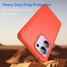 For OPPO Reno13 F 5G Carbon Fiber Brushed Texture TPU Phone Case(Red) - 3