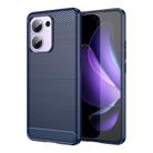 For OPPO Reno13 F 5G Carbon Fiber Brushed Texture TPU Phone Case(Blue) - 1