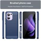 For OPPO Reno13 F 5G Carbon Fiber Brushed Texture TPU Phone Case(Blue) - 2