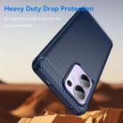 For OPPO Reno13 F 5G Carbon Fiber Brushed Texture TPU Phone Case(Blue) - 3