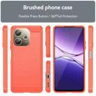 For OPPO A5 Energy 5G Carbon Fiber Brushed Texture TPU Phone Case(Red) - 2