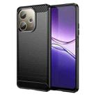 For OPPO A5 Pro 4G Carbon Fiber Brushed Texture TPU Phone Case(Black) - 1