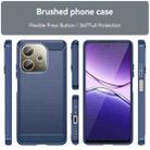 For OPPO A5 Pro 4G Carbon Fiber Brushed Texture TPU Phone Case(Blue) - 2
