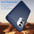 For OPPO A5 5G Global Carbon Fiber Brushed Texture TPU Phone Case(Blue) - 3