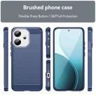 For OPPO Reno14 Global Carbon Fiber Brushed Texture TPU Phone Case(Blue) - 2