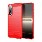 For OnePlus Nord 5 5G Carbon Fiber Brushed Texture TPU Phone Case(Red) - 1