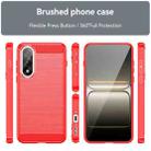 For OnePlus Nord 5 5G Carbon Fiber Brushed Texture TPU Phone Case(Red) - 2