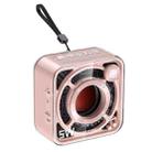 T&G DW12 Portable Mini Wireless Bluetooth Speaker Transparent Subwoofer Support TF Card(Pink) - 1