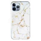 IMD Marble TPU Phone Case For iPhone 15 Pro(White) - 1