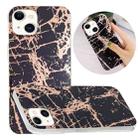 Electroplating Soft TPU Phone Case For iPhone 15(Black Gold) - 1