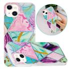 Electroplating Soft TPU Phone Case For iPhone 15(Triangular Rhombus) - 1