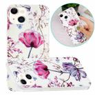 Electroplating Soft TPU Phone Case For iPhone 15(Lotus) - 1