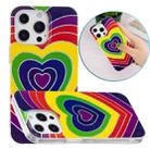 Electroplating Soft TPU Phone Case For iPhone 15 Pro(Love Heart) - 1