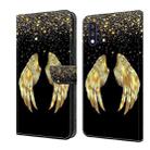 For LG K22 / K22 Plus Crystal 3D Shockproof Protective Leather Phone Case(Golden Wings) - 1