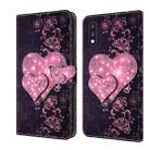 For LG K22 / K22 Plus Crystal 3D Shockproof Protective Leather Phone Case(Lace Love) - 1