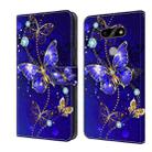 For LG K31 Crystal 3D Shockproof Protective Leather Phone Case(Diamond Butterfly) - 1