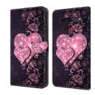 For LG K51S Crystal 3D Shockproof Protective Leather Phone Case(Lace Love) - 1