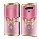 For LG Stylo 6 / K71 Crystal 3D Shockproof Protective Leather Phone Case(Pink Bottom Butterfly) - 1