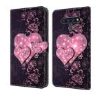 For LG Stylo 6 / K71 Crystal 3D Shockproof Protective Leather Phone Case(Lace Love) - 1