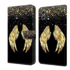 For LG Q92 5G Crystal 3D Shockproof Protective Leather Phone Case(Golden Wings) - 1