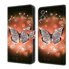 For LG Q92 5G Crystal 3D Shockproof Protective Leather Phone Case(Crystal Butterfly) - 1